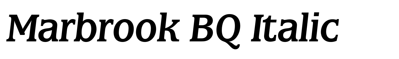 Marbrook BQ Italic